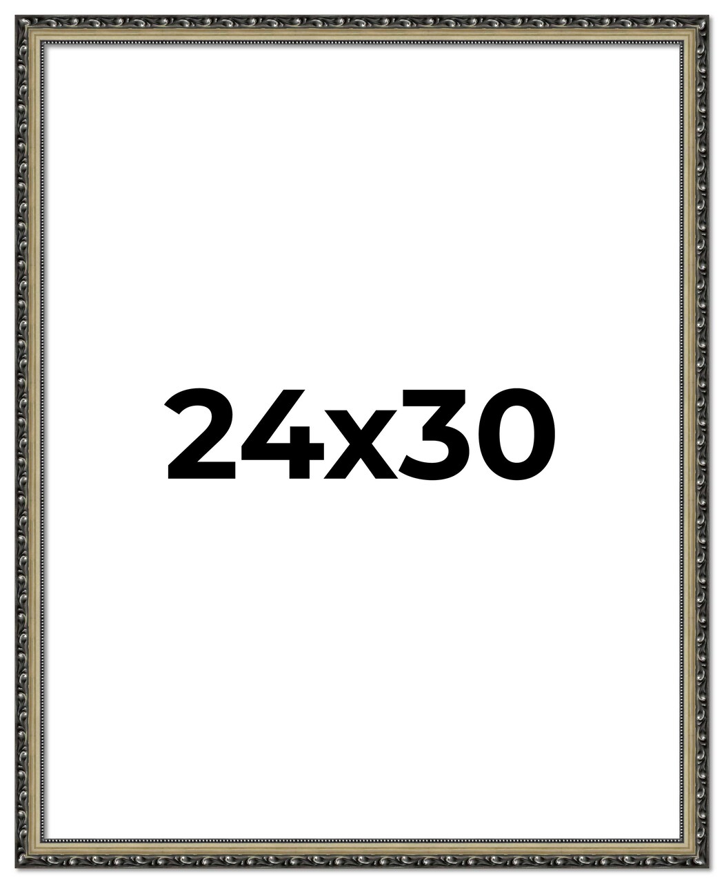 24x30 Solid Wood Antique Picture Frame with UV-Resistant Acrylic & Acid-Free Backing, Available in 4 Finishes: Bronze, Gold, Silver, and Gold with Black